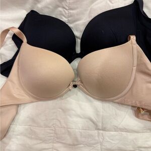 Pierre Cardin Beige and Black Bra Set
